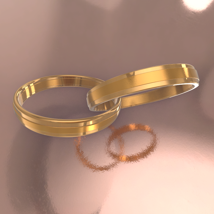 wedding ring 3D illustration